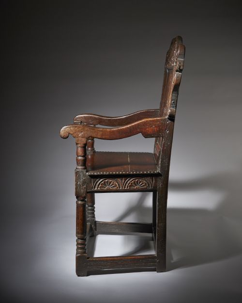 17TH CENTURY CARVED OAK WAINSCOT CHAIR THE YORKSHIRE CHAIR - ADDITIONAL PHOTO 2