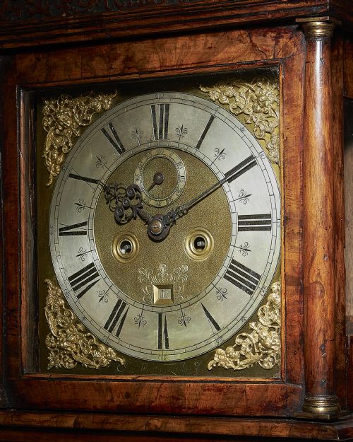 17TH CENTURY WILLIAM AND MARY EIGHT DAY BURRBURL WALNUT LONGCASE CLOCKGRANDFATHER CLOCK BY JOHN MARTIN - ADDITIONAL PHOTO 5