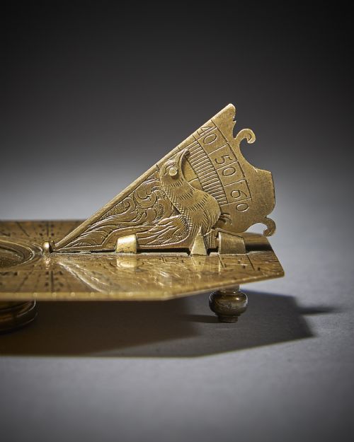 FINE BRASS POCKET SUNDIAL AND COMPASS BY MICHAEL BUTTERFIELD PARIS - ADDITIONAL PHOTO 5