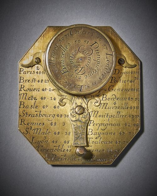 FINE BRASS POCKET SUNDIAL AND COMPASS BY MICHAEL BUTTERFIELD PARIS - ADDITIONAL PHOTO 6