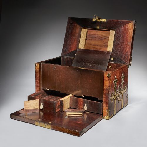 17TH CENTURY WILLIAM AND MARY PERIOD KINGWOOD OYSTER STRONGBOX OR COFFRE FORT - ADDITIONAL PHOTO 6