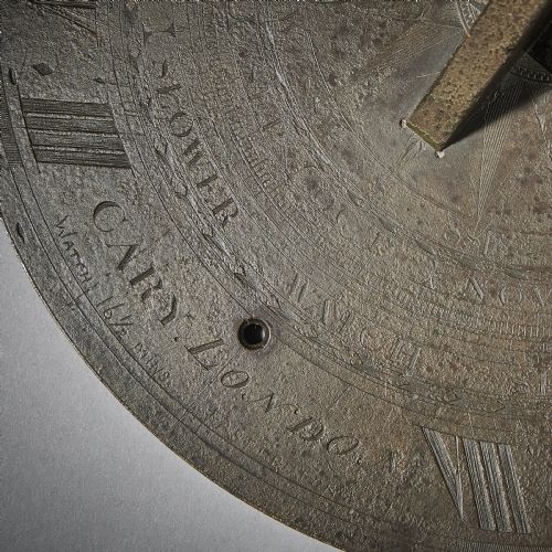 EARLY 19TH CENTURY ENGLISH BRONZE HORIZONTAL SUNDIAL BY CARY OF LONDON - ADDITIONAL PHOTO 4