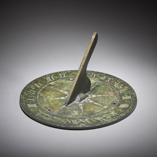 rare 19th century bronze horizontal sundial by watkins hill london - CATEGORY: ANTIQUE METAL - DATED 1800
