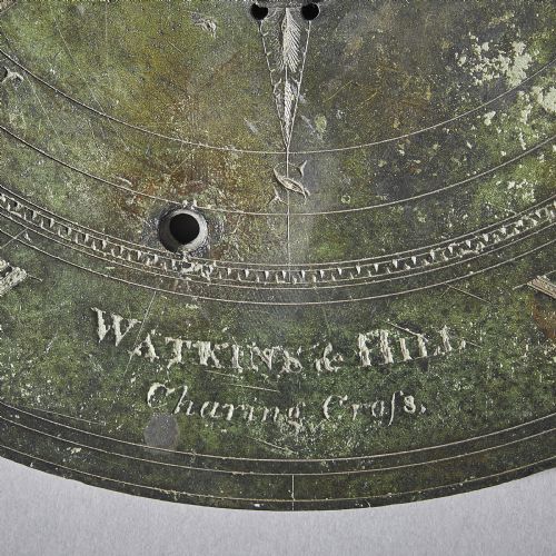 RARE 19TH CENTURY BRONZE HORIZONTAL SUNDIAL BY WATKINS HILL LONDON - ADDITIONAL PHOTO 3