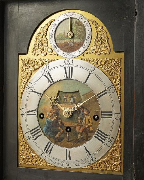 AN EXTREMELY RARE GEORGE III 18TH CENTURY QUARTERSTRIKING BRACKET CLOCK - ADDITIONAL PHOTO 1