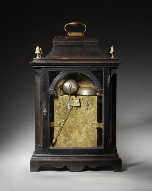 AN EXTREMELY RARE GEORGE III 18TH CENTURY QUARTERSTRIKING BRACKET CLOCK - ADDITIONAL PHOTO 4