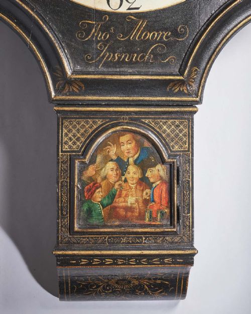 18TH CENTURY GEORGE II TAVERN OR ACT OF PARLIAMENT CLOCK CIRCA 1740 - ADDITIONAL PHOTO 3