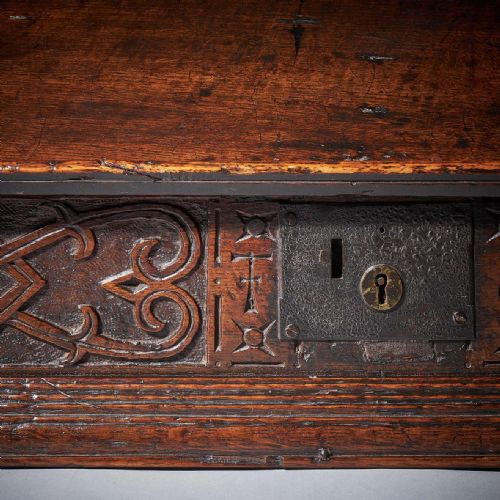 17TH CENTURY CHARLES II CARVED OAK WRITING BOX OR DESK BOX CIRCA 1660 ENGLAND - ADDITIONAL PHOTO 7