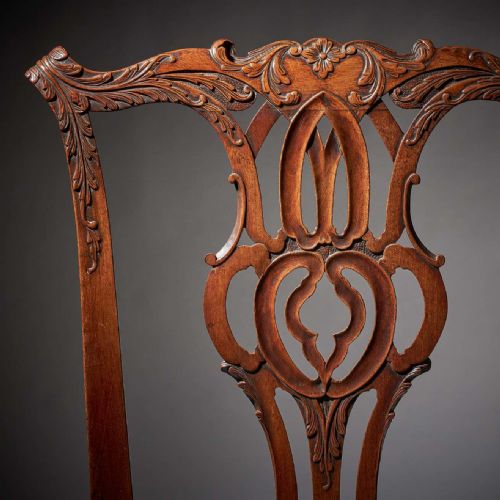 PAIR OF 18TH CENTURY GEORGE III CARVED MAHOGANY CHIPPENDALE CHAIRS - ADDITIONAL PHOTO 2
