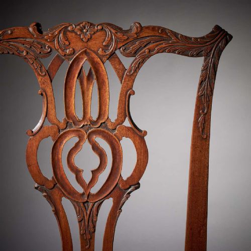 PAIR OF 18TH CENTURY GEORGE III CARVED MAHOGANY CHIPPENDALE CHAIRS - ADDITIONAL PHOTO 3