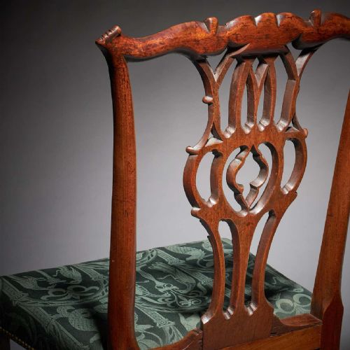 PAIR OF 18TH CENTURY GEORGE III CARVED MAHOGANY CHIPPENDALE CHAIRS - ADDITIONAL PHOTO 5