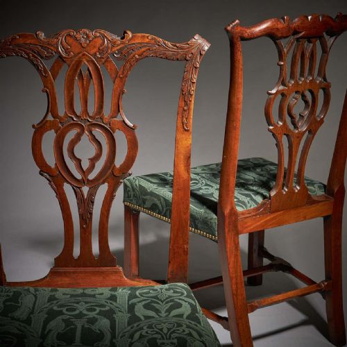 PAIR OF 18TH CENTURY GEORGE III CARVED MAHOGANY CHIPPENDALE CHAIRS - ADDITIONAL PHOTO 6