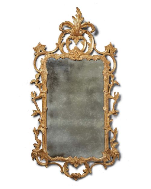 18th c george iii chippendale carved giltwood rococo chippendale mirror - CATEGORY: ANTIQUE MIRRORS - DATED 18TH CENTURY