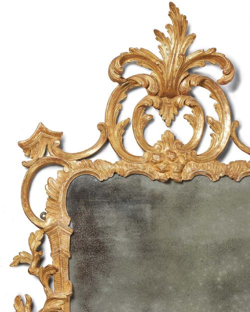 18TH C GEORGE III CHIPPENDALE CARVED GILTWOOD ROCOCO CHIPPENDALE MIRROR - ADDITIONAL PHOTO 1