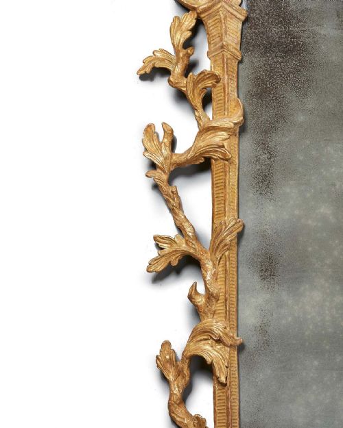 18TH C GEORGE III CHIPPENDALE CARVED GILTWOOD ROCOCO CHIPPENDALE MIRROR - ADDITIONAL PHOTO 2