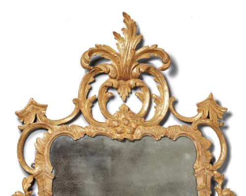 18TH C GEORGE III CHIPPENDALE CARVED GILTWOOD ROCOCO CHIPPENDALE MIRROR - ADDITIONAL PHOTO 3
