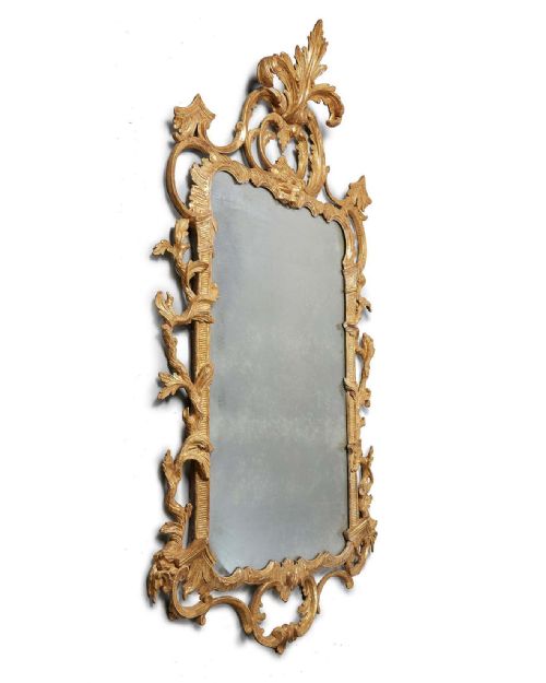 18TH C GEORGE III CHIPPENDALE CARVED GILTWOOD ROCOCO CHIPPENDALE MIRROR - ADDITIONAL PHOTO 5