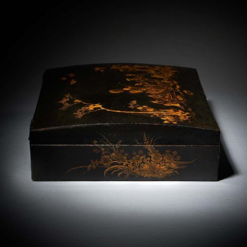 18TH CENTURY GEORGE I DOMED TOPPED JAPANNED CHINOISERIE FALCONRY BOX CIRCA 1710 - ADDITIONAL PHOTO 3
