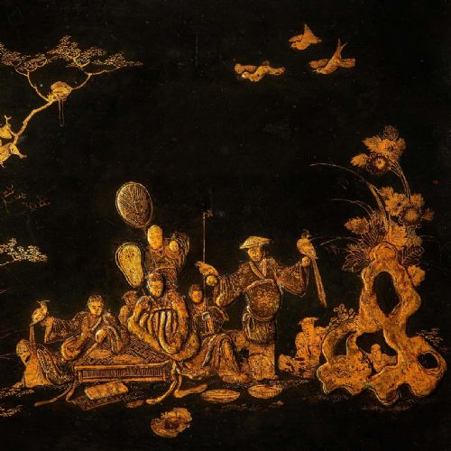 18TH CENTURY GEORGE I DOMED TOPPED JAPANNED CHINOISERIE FALCONRY BOX CIRCA 1710 - ADDITIONAL PHOTO 4