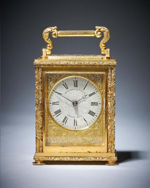 very rare english carriage clock signed brockbank atkins london - CATEGORY: ANTIQUE CLOCKS - DATED 19TH CENTURY