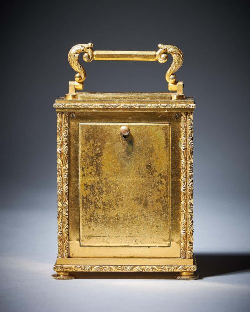 VERY RARE ENGLISH CARRIAGE CLOCK SIGNED BROCKBANK ATKINS LONDON - ADDITIONAL PHOTO 3