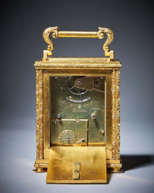VERY RARE ENGLISH CARRIAGE CLOCK SIGNED BROCKBANK ATKINS LONDON - ADDITIONAL PHOTO 4