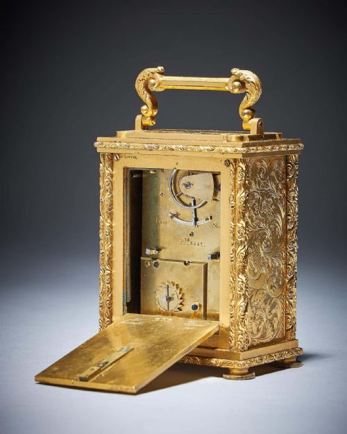 VERY RARE ENGLISH CARRIAGE CLOCK SIGNED BROCKBANK ATKINS LONDON - ADDITIONAL PHOTO 5