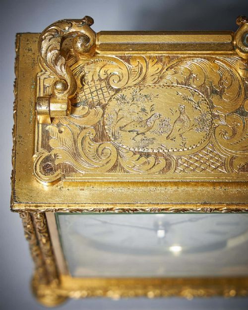 VERY RARE ENGLISH CARRIAGE CLOCK SIGNED BROCKBANK ATKINS LONDON - ADDITIONAL PHOTO 10