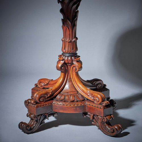 A FINE AND RARE WILLIAM IV ROSEWOOD REVOLVING LIBRARY BOOKCASE STAMPED P WESTMACOTT - ADDITIONAL PHOTO 1