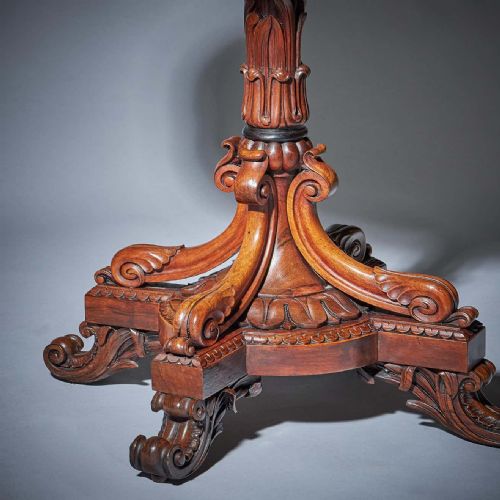 A FINE AND RARE WILLIAM IV ROSEWOOD REVOLVING LIBRARY BOOKCASE STAMPED P WESTMACOTT - ADDITIONAL PHOTO 2