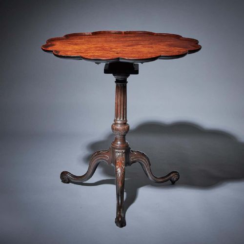 fine 18th century george iii chippendale mahogany piecrust tripod table - CATEGORY: ANTIQUE TABLES - DATED 18TH CENTURY