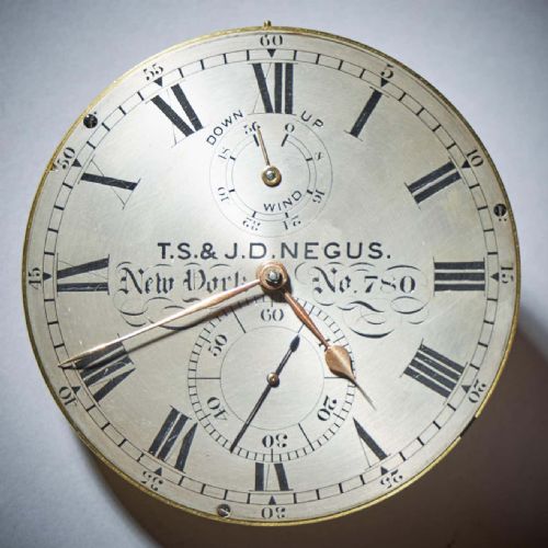 FINE AMERICAN TWO DAY MARINE CHRONOMETER SIGNED T S J D NEGUS NEW YORK - ADDITIONAL PHOTO 2