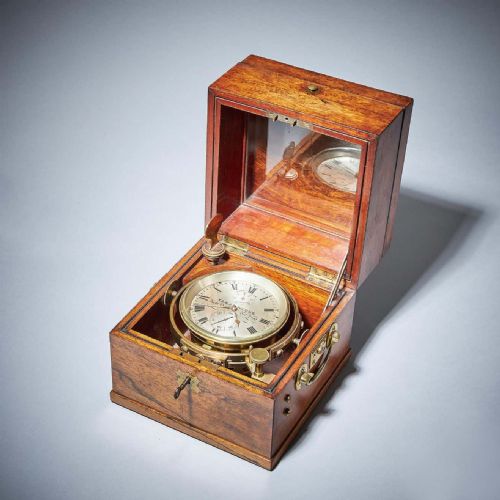FINE AMERICAN TWO DAY MARINE CHRONOMETER SIGNED T S J D NEGUS NEW YORK - ADDITIONAL PHOTO 6