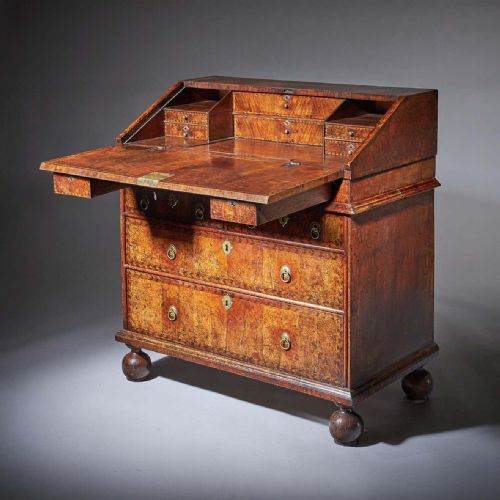 HUGUENOT 17THCENTURY CHARLES II WILLIAM AND MARY WALNUT TWOPIECE BUREAU - ADDITIONAL PHOTO 2