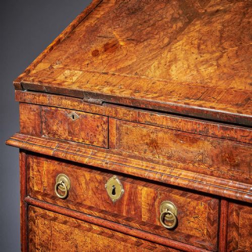 HUGUENOT 17THCENTURY CHARLES II WILLIAM AND MARY WALNUT TWOPIECE BUREAU - ADDITIONAL PHOTO 5