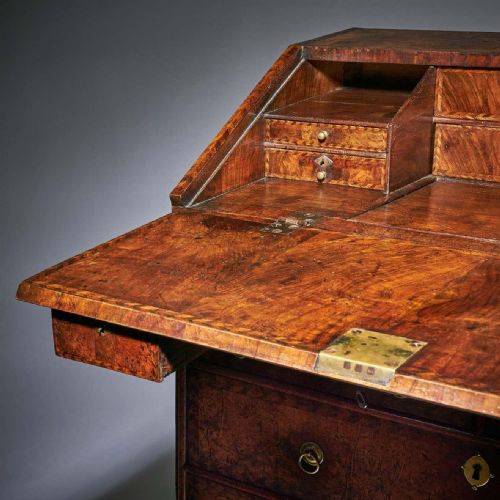 HUGUENOT 17THCENTURY CHARLES II WILLIAM AND MARY WALNUT TWOPIECE BUREAU - ADDITIONAL PHOTO 7