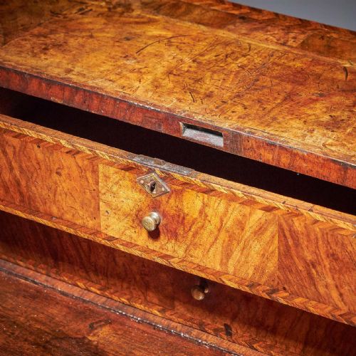 HUGUENOT 17THCENTURY CHARLES II WILLIAM AND MARY WALNUT TWOPIECE BUREAU - ADDITIONAL PHOTO 12