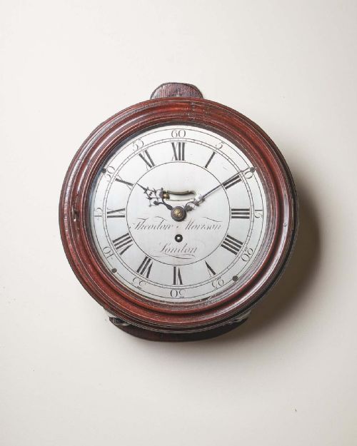 18thcentury george iii mahogany eightday 8 silver dial clock by tm london - CATEGORY: ANTIQUE CLOCKS - DATED 18TH CENTURY
