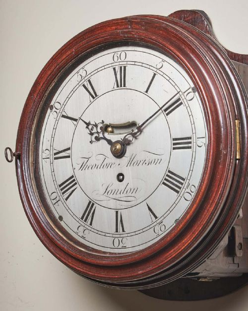 18THCENTURY GEORGE III MAHOGANY EIGHTDAY 8 SILVER DIAL CLOCK BY TM LONDON - ADDITIONAL PHOTO 2