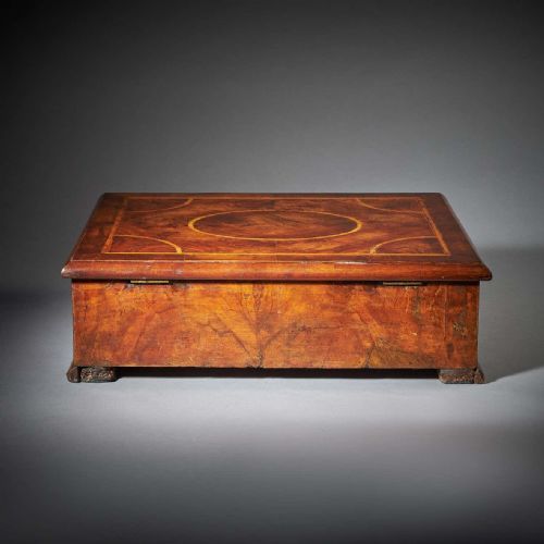A RARE FIGURED WALNUT QUEEN ANNE GEORGE I LACE BOX CIRCA 17001720 - ADDITIONAL PHOTO 3