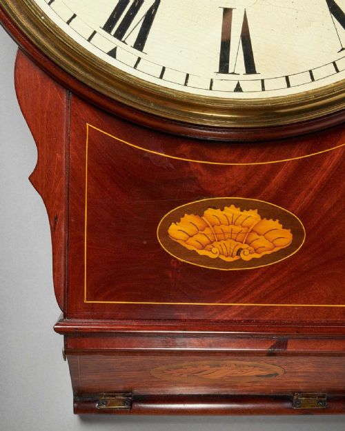 FINE ENGLISH DROP DIAL WALL CLOCK CIRCA 1840 - ADDITIONAL PHOTO 1