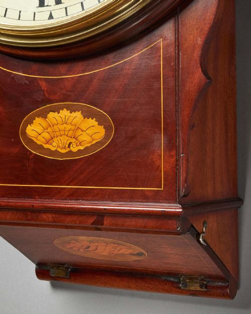 FINE ENGLISH DROP DIAL WALL CLOCK CIRCA 1840 - ADDITIONAL PHOTO 3