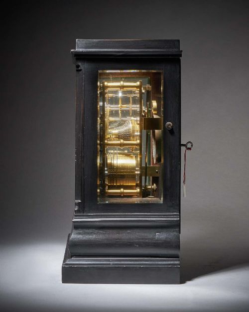 SUBSTANTIAL 19TH C EBONISED EIGHT DAY LIBRARY TABLE CLOCK BY MORELAND CHESTER - ADDITIONAL PHOTO 2