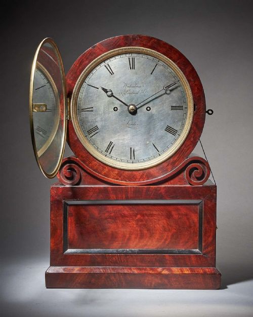 WILLIAM IV EARLY VICTORIAN EIGHTDAY MAHOGANY TABLE CLOCK BY WIDENHAM LONDON - ADDITIONAL PHOTO 7