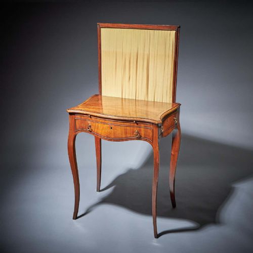 18TH CENTURY GEORGE III CHIPPENDALE MAHOGANY AND TULIPWOOD WRITING TABLE C1770 - ADDITIONAL PHOTO 1