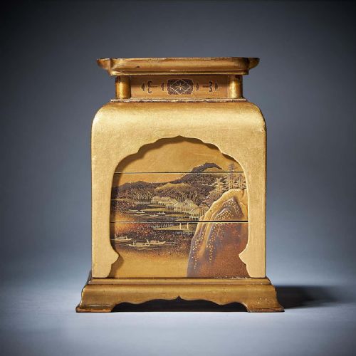 SIGNED 19TH C MEIJI DIMINUTIVE LACQUER STACKING CABINET C 18501867 JAPAN - ADDITIONAL PHOTO 3