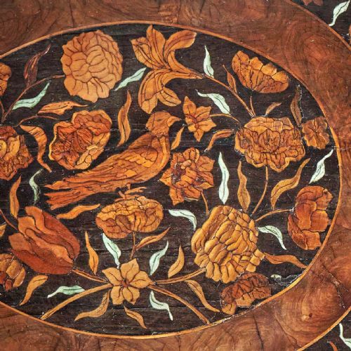 17TH CENTURY MUSEUM GRADE WILLIAM AND MARY OLIVE OYSTER MARQUETRY LACE BOX - ADDITIONAL PHOTO 8