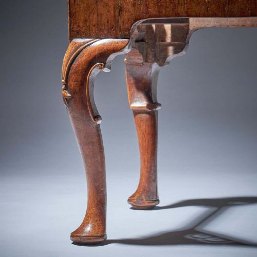 ORIGINAL 18TH CENTURY GEORGE I WALNUT STOOL ON CARVED CABRIOLE LEGS - ADDITIONAL PHOTO 9