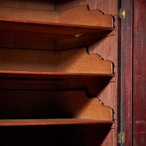 18THCENTURY GEORGE II MAHOGANY SECRETAIRE LINEN PRESS ATTRIBUTEDGILES GRENDEY - ADDITIONAL PHOTO 5