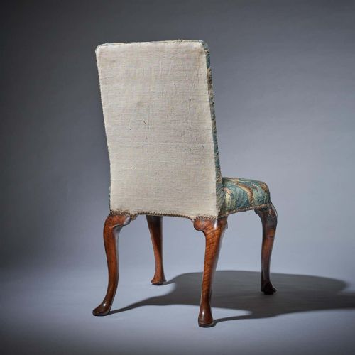 FINE AND RARE GEORGE I 18TH C WALNUT AND MARQUETRY CHAIR WITH TAPESTRY FRAGMENT - ADDITIONAL PHOTO 2